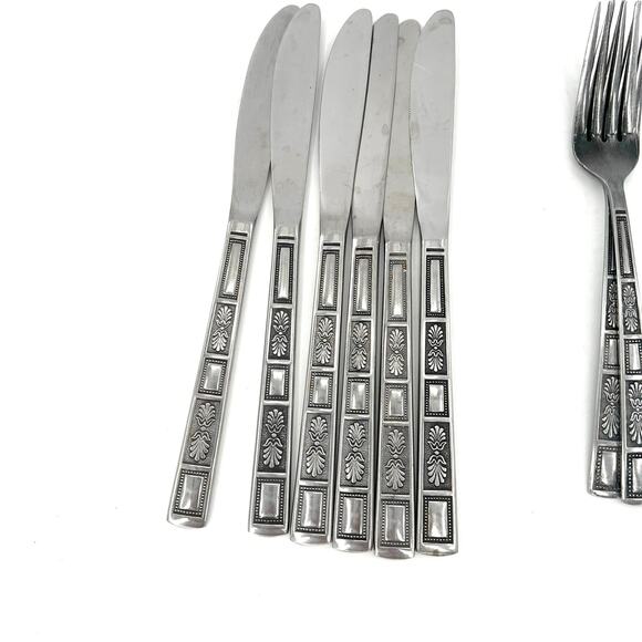 36 vintage Lifetime japan stainless steel flatware set - Picture 9 of 9
